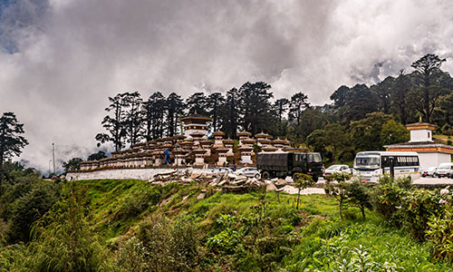 Dochula Pass and Its 108 Stupas