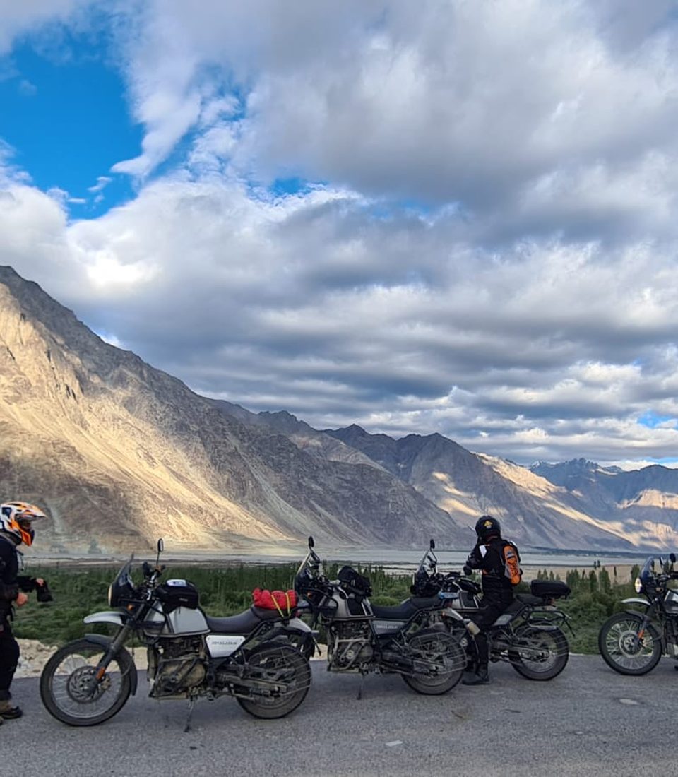 Roaming Horizons riders in the Nubra Valley, Ladakh